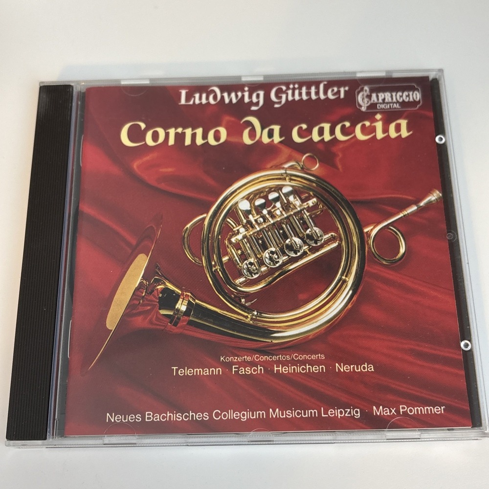 Ludwig Guttler Corno da caccia CD Capriccio 1985 Classical Telemann 10 008